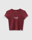 Pilates Club Baby Tee - Cabernet
