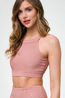 High neck crop - Fawn rib